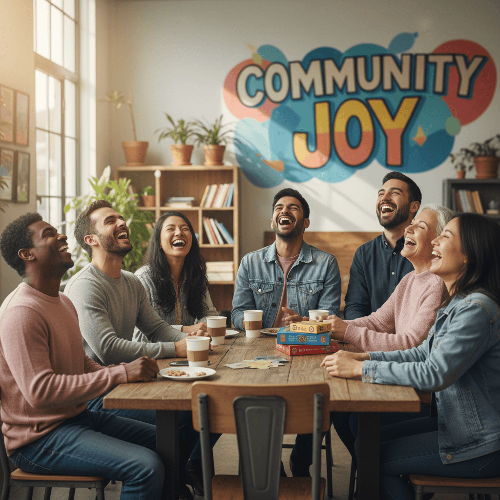Pet parents at a relaxed community gathering sharing stories with genuine smiles